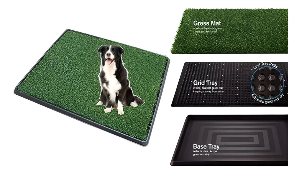 Tapete Sanitario Cesped Sintetico Para perro Lavable